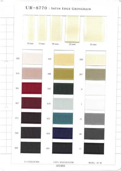 UR-8770 Ruy Băng Gân Sần Viền Satin