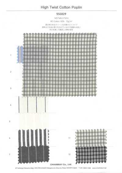 5SG029 Poplin Cotton Xoắn Cao