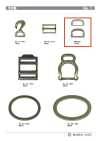 DOUBLE-D-RING Set Khoen Chữ D 21mm