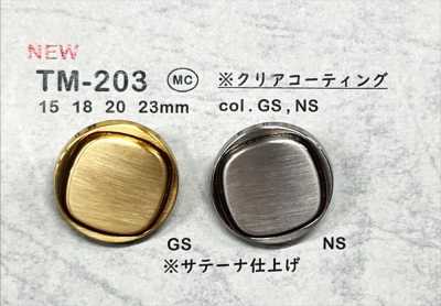 TM-203 Cúc Kim Loại Chân Sau Phủ Trong Suốt