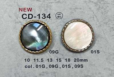 CD-134 Cúc Kim Loại Chân Sau Có Viền