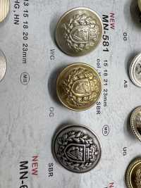 MN-581 Cúc Kim Loại Có Biểu Tượng ở Mặt Sau Có Viền DAIYA BUTTON Ảnh phụ