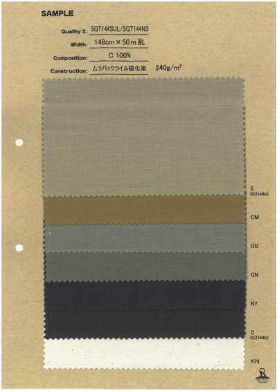 SQT144SUL Twill Mặt Trái Loang Nhuộm Lưu Huỳnh