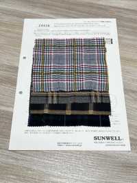 14416 Fuwa. Sợi Shirring Cotton Co Giãn Dệt Xương Cá Mall Kẻ Caro[Vải] SUNWELL Ảnh phụ