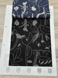 7025-1610-10 60 Hoa Doodle Vải Cotton Lawn Cỏ Hokkoh Ảnh phụ