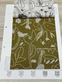 7025-1610-10 60 Hoa Doodle Vải Cotton Lawn Cỏ Hokkoh Ảnh phụ