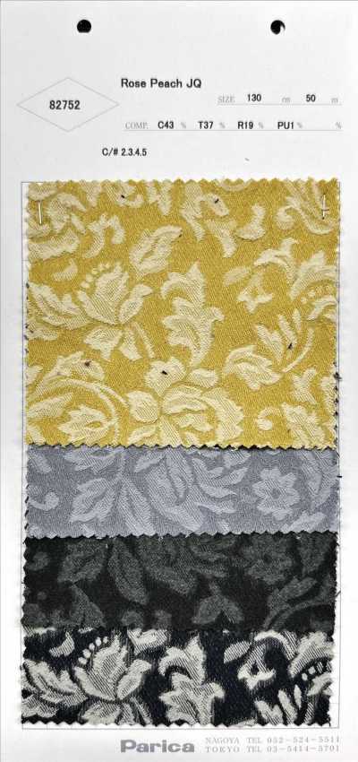 82752 Jacquard Hồng đào Hoa Hồng