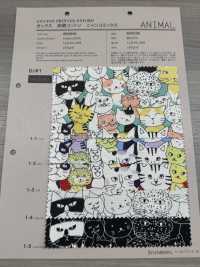 850536 SEVENBERRY® Vải Oxford Cotton Không Tẩy Trắng Nyan Comics VANCET Ảnh phụ
