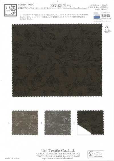 KYC424-W-D2 Bông Visco Sợi Gai Nhuộm Sợi Jacquard Khổ Rộng