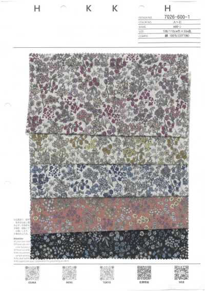 7026-600-1 Vải Cotton Lawn 60s Hoa Nhí