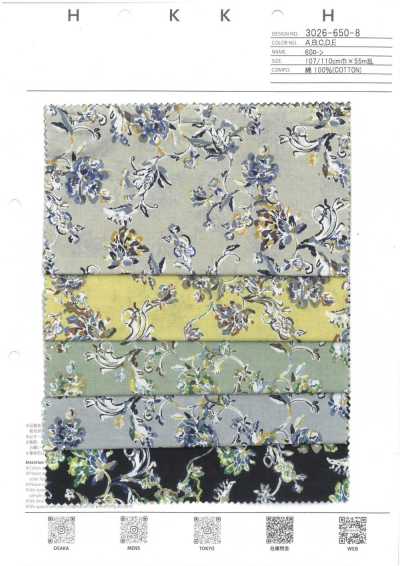3026-650-8 Vải Cotton Lawn 60 Sarasa
