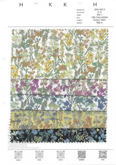 3026-650-9 Vải Cotton Lawn 60 Hoa Nhí Kiểu Chỉ