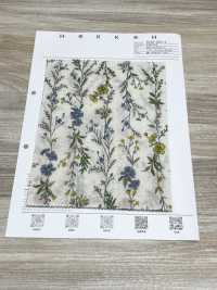 8026-680-4 80 Hoa Sọc Kẻ Sọc Vải Cotton Lawn Miracle Hokkoh Ảnh phụ