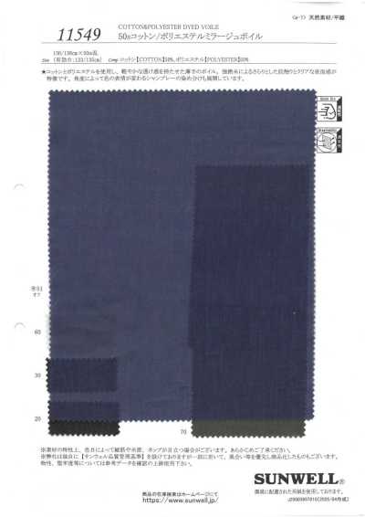 11549 Voan Mirage 50s bông/polyester