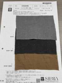 OS2240 HEMP/C Vải Gabardine Tannin Hồng, Nhuộm Than SHIBAYA Ảnh phụ