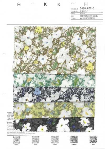 3026-650-3 Vải Cotton Lawn 60