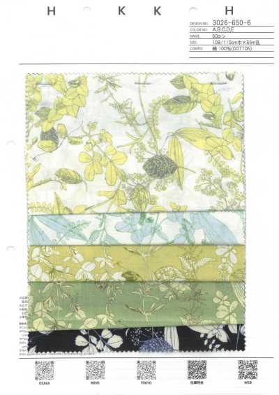 3026-650-6 Vải Cotton Lawn 60