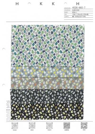 4026-660-7 60 Vải Cotton Lawn Hoa Hạt