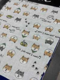 KTS6485 In Hình Shiba Inu Vải Gạc Gạc đôi Ảnh phụ