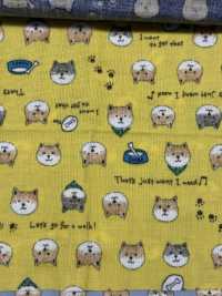KTS6485 In Hình Shiba Inu Vải Gạc Gạc đôi Ảnh phụ