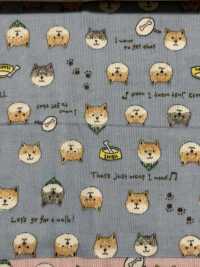 KTS6485 In Hình Shiba Inu Vải Gạc Gạc đôi Ảnh phụ