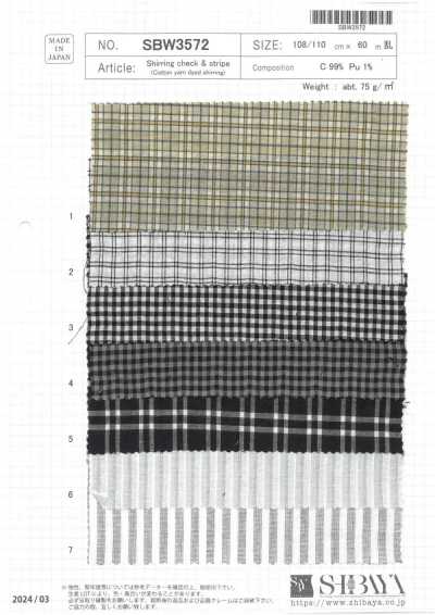 SBW3572 Shirring Kẻ Caro & Kẻ Sọc