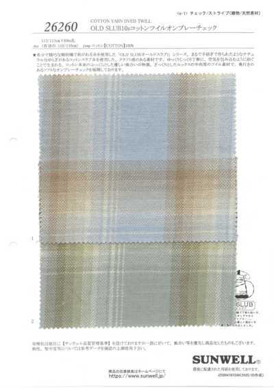 26260 OLD SLUB10s Chéo Bông Nhuộm Ombre Kẻ Caro