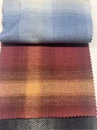 SBT-021 Henribone Ombre Kẻ Caro được Cắt Tỉa Hữu Cơ[Vải] Kuwamura Ảnh phụ