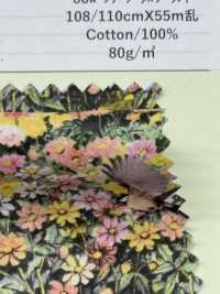 DP-3513-1 60 Vải Cotton Lawn Số động Vật Hoa Vườn Cỏ Hokkoh Ảnh phụ