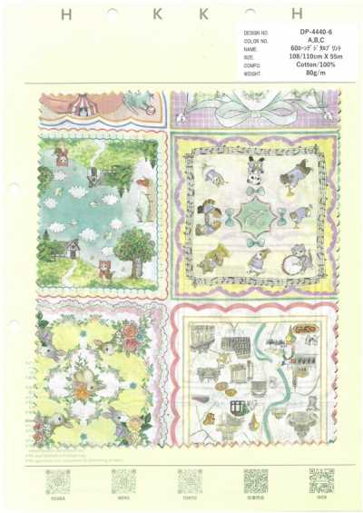 DP-4440-6 Vải Cotton Lawn 60 In Kỹ Thuật Số Khăn Tay Collector