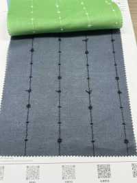8026-855-1 Vải Cotton Lawn Cỏ Kẻ Sọc Hoa Nhỏ Hokkoh Ảnh phụ