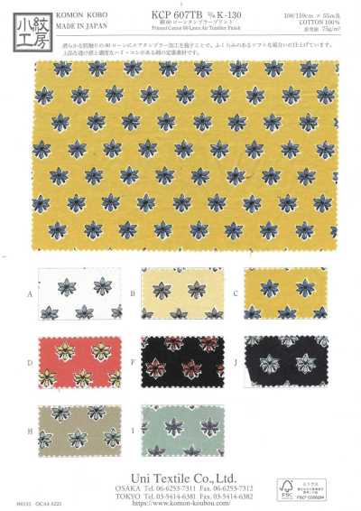 KCP607TBDK-130 Vải Cotton Lawn In Tumbler