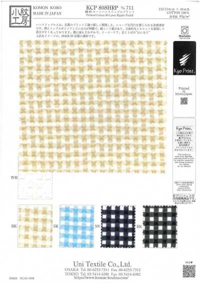 KCP808HRP-D711 Vải Cotton 80 Lawn In Hoa Hanna Ripple