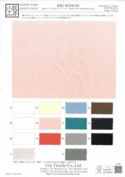 KKC631SS-62 Cotton 60 Satin Khổ Rộng Mềm Lụa