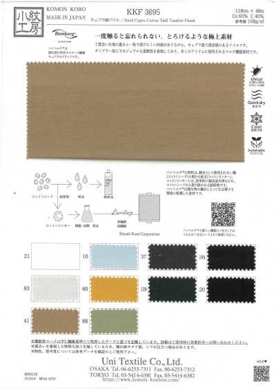 KKF3695 Vải Chéo Cupro Cotton
