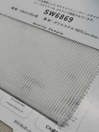 SW6869 EcoBlue® Vải Vải Tricot Không Bóng Màu Chỉ , Thoáng Khí Cao Dệt May Sanwa Ảnh phụ