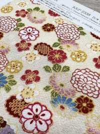 KKP2338-D-HANAKOMATI Futako Vải Chirimen Hanakomachi Uni Textile Ảnh phụ