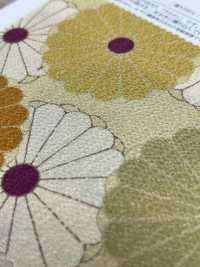 KKP2338-D-KIKUYUZEN Futako Vải Chirimen Hoa Cúc Yuzen Uni Textile Ảnh phụ
