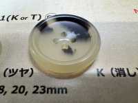 LSB1 Cúc Nhựa Resin 4 Lỗ Milky Sừng Trâu DAIYA BUTTON Ảnh phụ