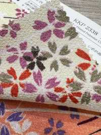 KKP2338-D-KUSAZAKURA Futako Vải Chirimen Kusa-zakura Uni Textile Ảnh phụ