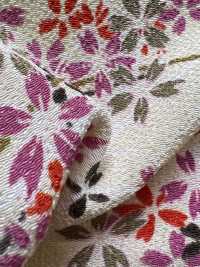 KKP2338-D-KUSAZAKURA Futako Vải Chirimen Kusa-zakura Uni Textile Ảnh phụ
