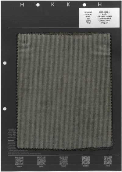 5025-1309-1 Vải Corduroy 12W, Tẩy đặc Biệt