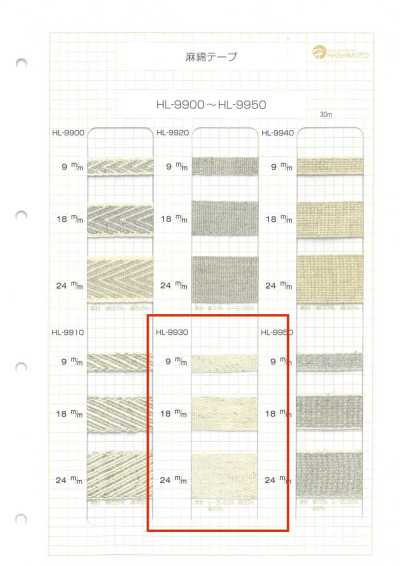 HL-9930 Băng Pha Sợi Gai Và Cotton