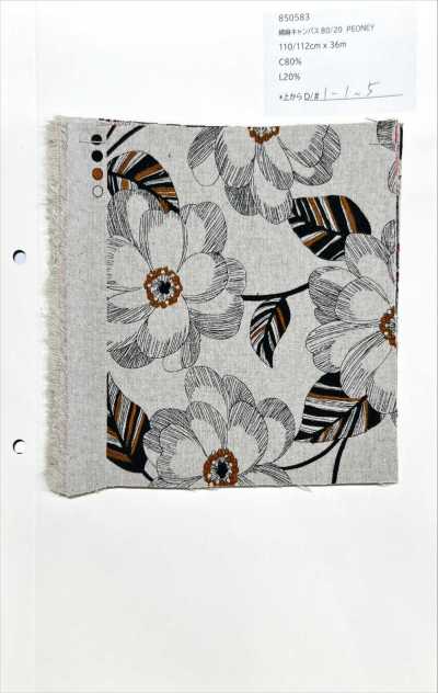 850583 Vải Bố Canvas Cotton Sợi Gai 80/20 PEONEY