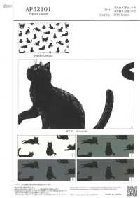 AP52101-DR Kuroneko Vải Oxford(Gấp đôi) COSMO TEXTILE Ảnh phụ