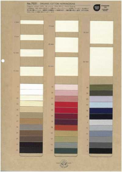 7031 Ruy Băng Cotton Hữu Cơ Dệt Xương Cá