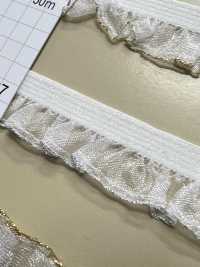 HW-3037 Vải Vải Organdy Viền Ren Kim Tuyến Bạc Co Giãn Băng[Ruy Băng, Băng, Dây] Không thương hiệu Ảnh phụ