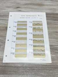HW-3038 Vải Vải Organdy Xếp Nếp đôi Với Băng Co Giãn Kim Tuyến Vàng[Ruy Băng, Băng, Dây] Không thương hiệu Ảnh phụ