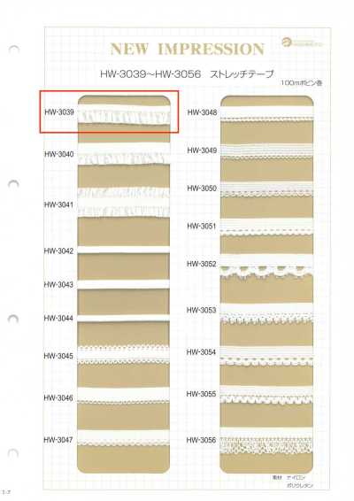 HW-3039 Băng Co Giãn Viền Nhún Nylon