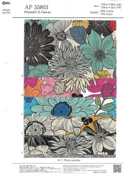 AP55803 C/L Vải Canvas Hoa (Cuộn Tròn)
